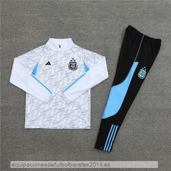Nuevo Conjunto Completo Sudadera Entrenamiento Argentina 2023 Blanco I Azul Negro Baratas